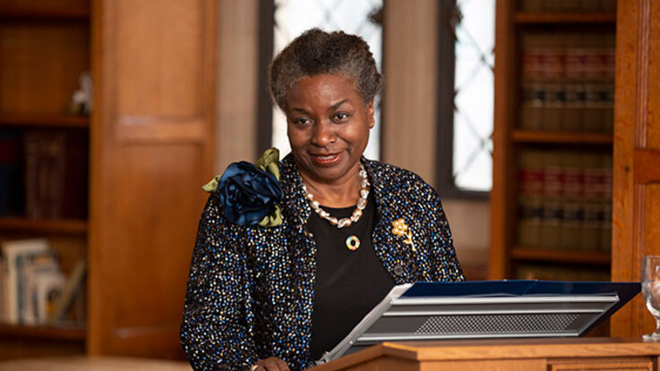 Natalia Kanem speaking at podium