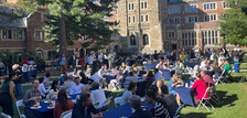 people in the Courtyard for a community event