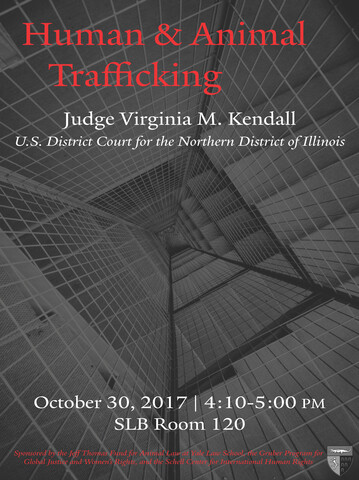 poster for Human & Animal Trafficking event