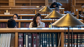 Students in library