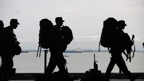 soldiers walking