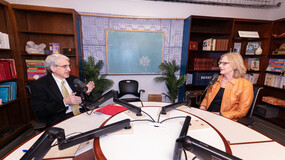 Yale President Peter Salovey and Yale Law School Dean Heather K. Gerken